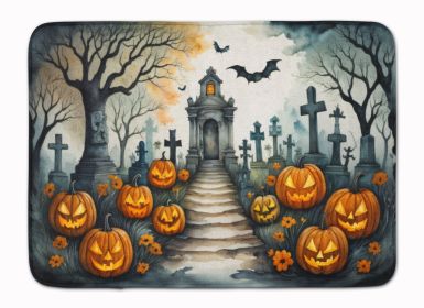 Marigold Spooky Halloween Memory Foam Kitchen Mat Machine Washable Anti-Fatigue Mat Cushion Comfort Bath Mat or Kitchen Rug